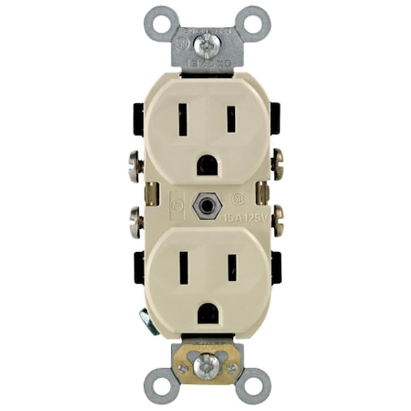Ezgeneration Straight Blade Receptacle, 5-15R, 15 A, 125V AC, Flush Mount, Grounded EZ649291 - main